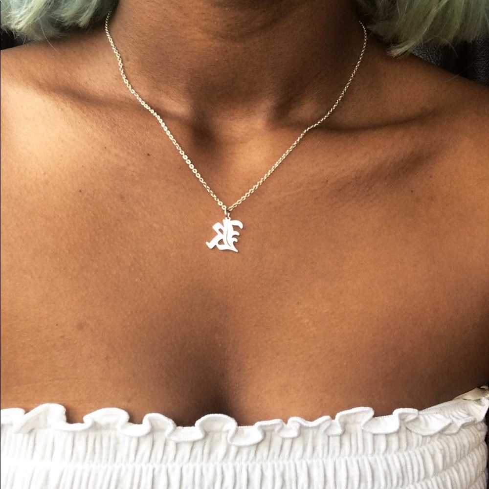 Olde English Intial Necklace
